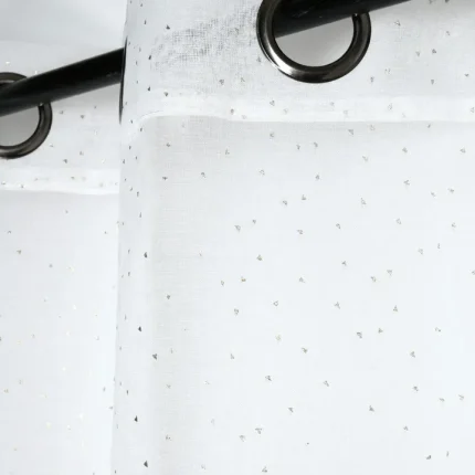 Perdea Stacy 135X260 cm, culoare alb, 100% poliester