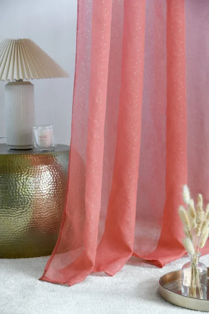 Perdea Stacy 135X260 cm, culoare marsala, 100% poliester - imagine 4