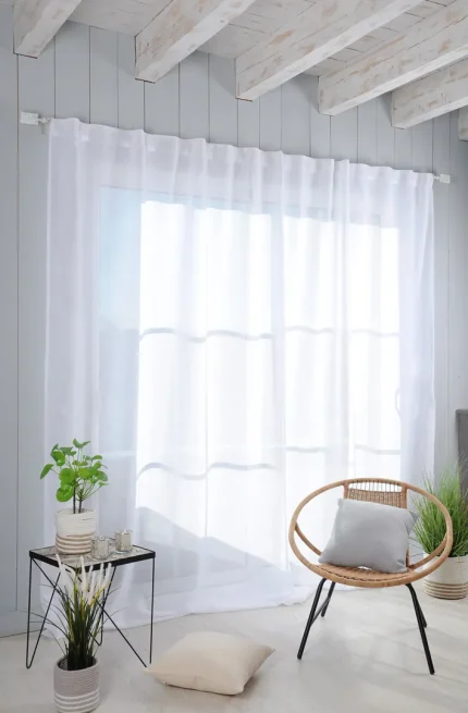 Perdea Madrid 290X260 cm, culoare alb, 100% poliester - imagine 3